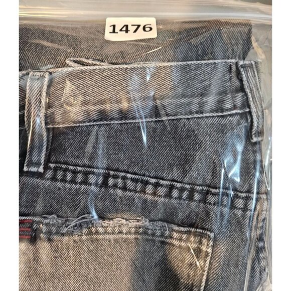 BDG Slim Straight Jeans Sz 26 2 High Rise Button Fly Patchwork Frayed Distressed - Picture 15 of 15